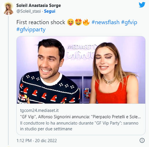 Soleil Sorge Opinionista Al Gf Vip Medito Vendetta La Frecciatina A